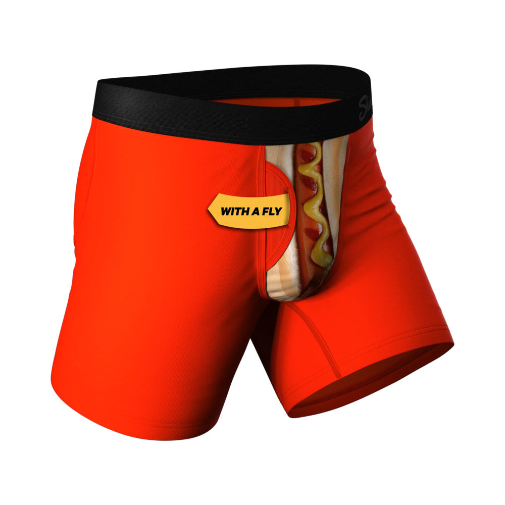 SHINESTY - THE CONEY ISLANDS HOT DOG BALL HAMMOCK POUCH UNDERWEAR WITH FLY