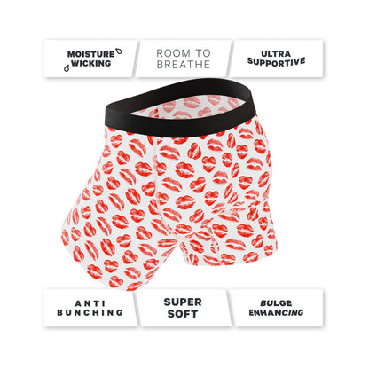 SHINESTY - ROPA INTERIOR CON BOLSA Y BRAGUETA "THE PUCKER UP LIPSTICK KISS BALL HAMMOCK"