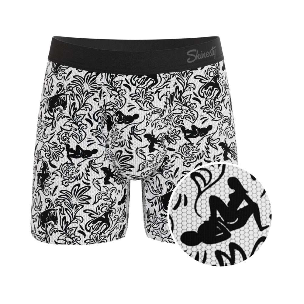 SHINESTY - THE RACY & LACY PROVOCATIVE LACE BALL HAMMOCK POUCH UNDERWEAR WITH FLY 2XL