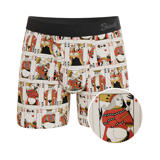 SHINESTY - THE BOTTOMLESS BLACKJACK VINTAGE PLAYING CARDS BALL HAMMOCK POUCH UNDERWEAR WITH FLY