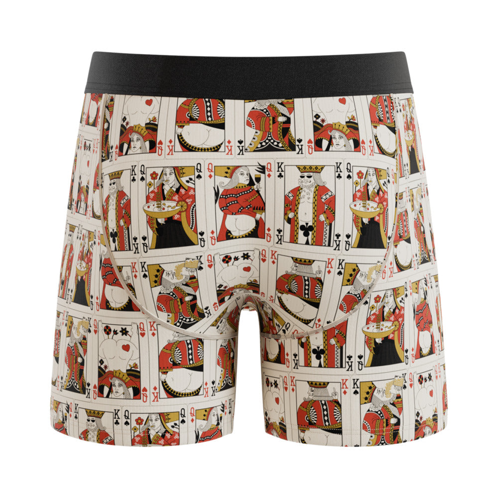 SHINESTY - THE BOTTOMLESS BLACKJACK VINTAGE PLAYING CARDS BALL HAMMOCK POUCH UNDERWEAR WITH FLY