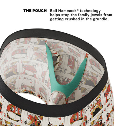 SHINESTY - THE BOTTOMLESS BLACKJACK VINTAGE PLAYING CARDS BALL HAMMOCK POUCH UNDERWEAR WITH FLY