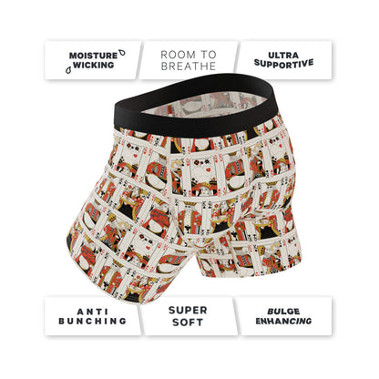 SHINESTY - THE BOTTOMLESS BLACKJACK VINTAGE PLAYING CARDS BALL HAMMOCK POUCH UNDERWEAR WITH FLY 2XL