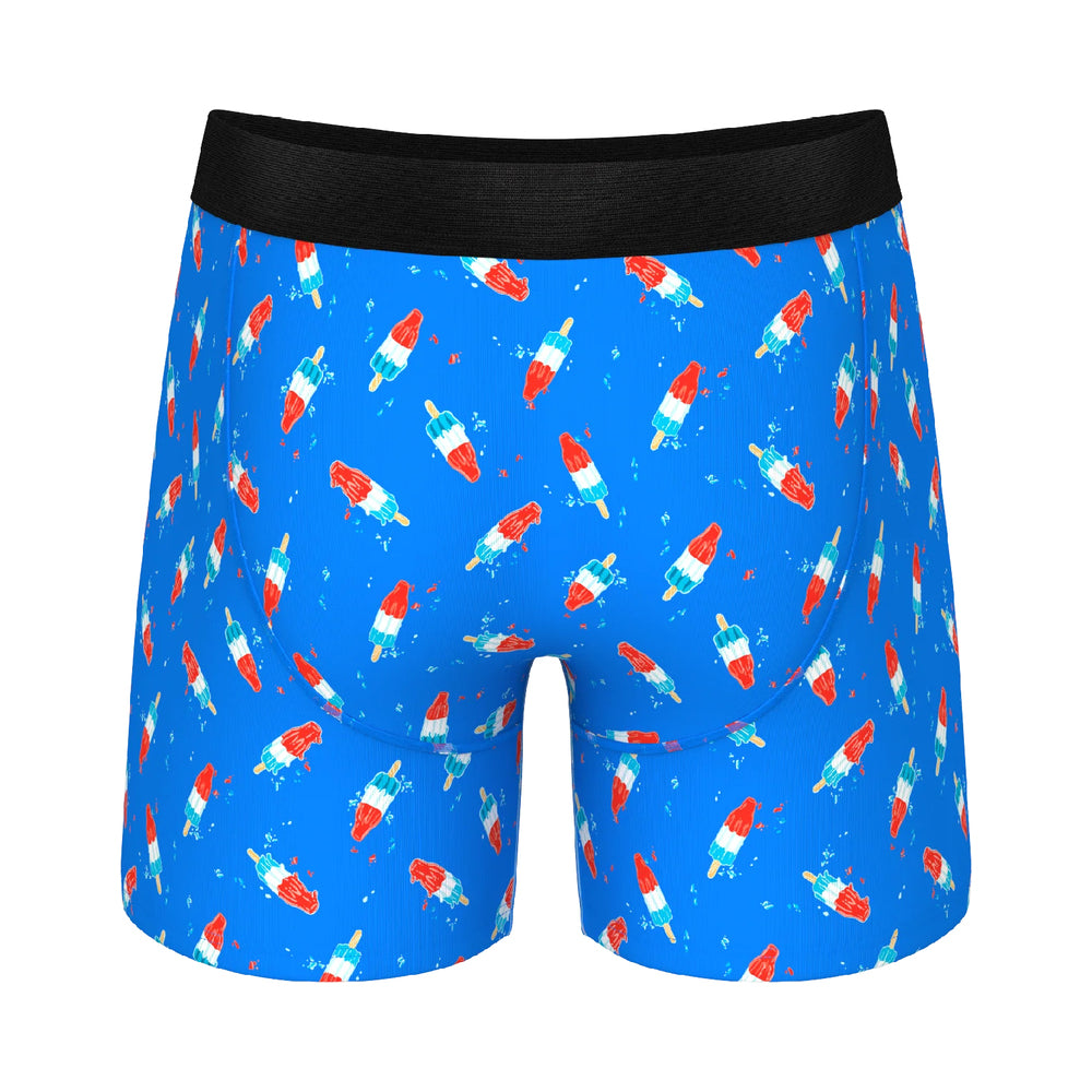 SHINESTY - THE POPSICLE STICK APEX USA BALL HAMMOCK POUCH UNDERWEAR WITH FLY 2XL