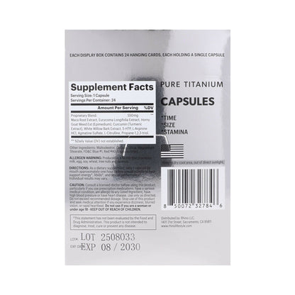 RHINO - PURE TITANIUM CAPSULES 24-PACK DISPLAY