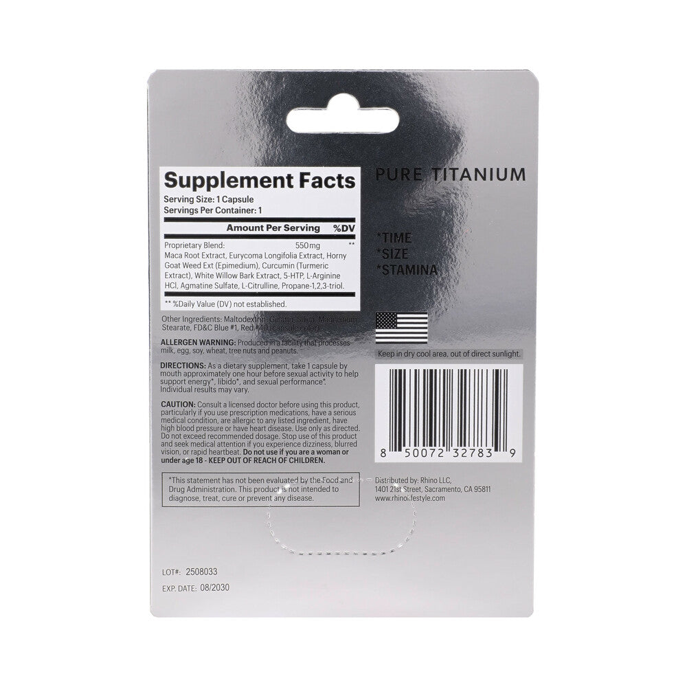 RHINO - PURE TITANIUM CAPSULES 24-PACK DISPLAY