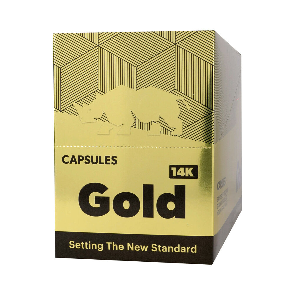 RHINO - GOLD 14K CAPSULES 24-PACK DISPLAY