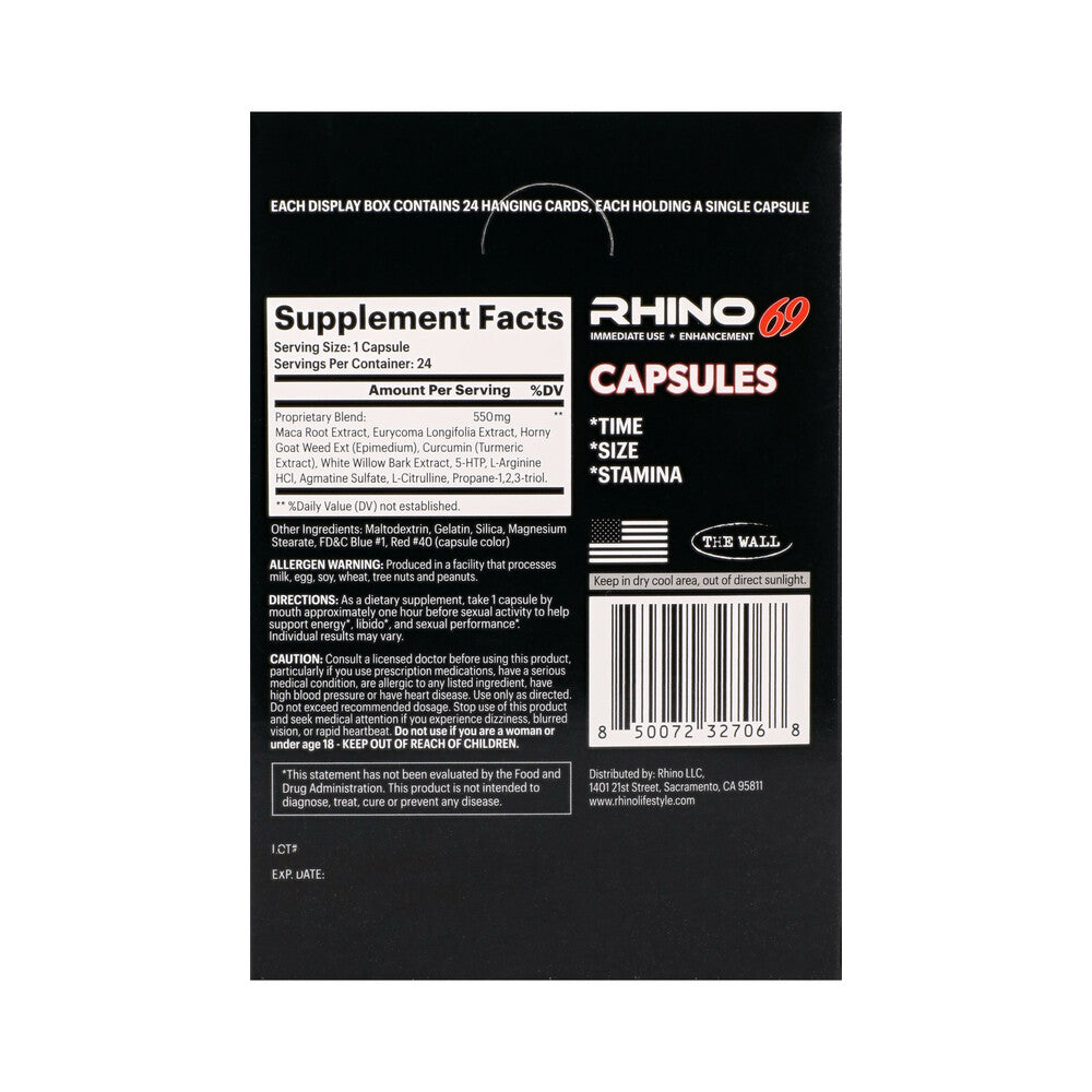 RHINO - 69 CAPSULES 24-PACK DISPLAY