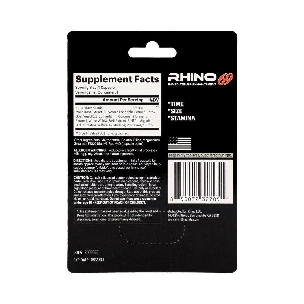 RHINO - 69 CAPSULES 24-PACK DISPLAY