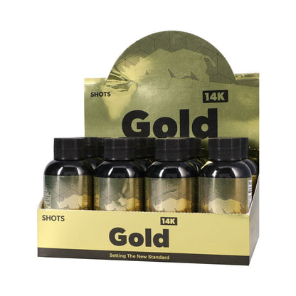 RHINO - GOLD 14K LIQUID SHOTS 2 OZ. BOTTLES 12-PACK DISPLAY