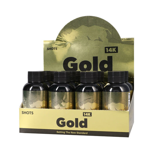 RHINO - GOLD 14K LIQUID SHOTS 2 OZ. BOTTLES 12-PACK DISPLAY
