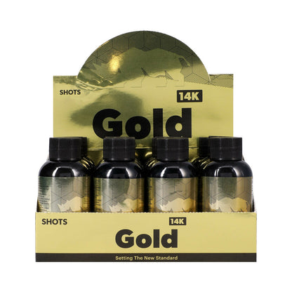RHINO - GOLD 14K LIQUID SHOTS 2 OZ. BOTTLES 12-PACK DISPLAY