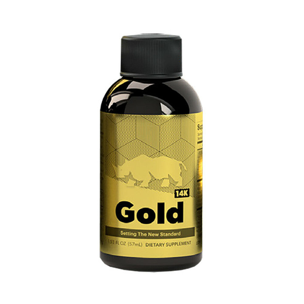 RHINO - GOLD 14K LIQUID SHOTS 2 OZ. BOTTLES 12-PACK DISPLAY