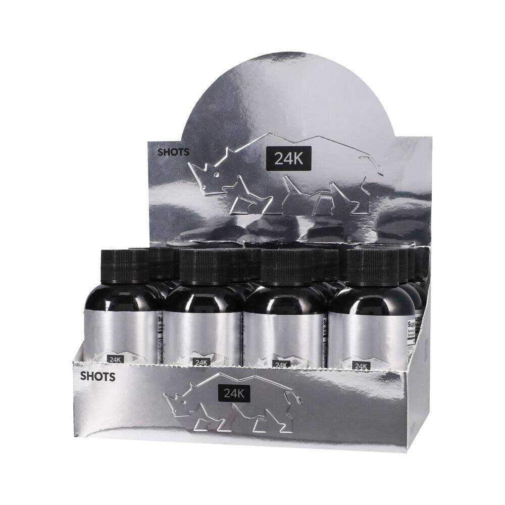 RHINO - 24K LIQUID SHOTS 2 OZ. BOTTLES 12-PACK DISPLAY