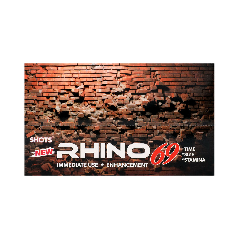 RHINO - 69 LIQUID SHOTS 2 OZ. BOTTLES 12-PACK DISPLAY