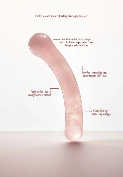 CHAKRUBS - HEART CURVE ROSE QUARTZ WAND