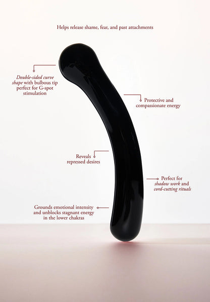 CHAKRUBS - XAGA CURVE OBSIDIAN WAND