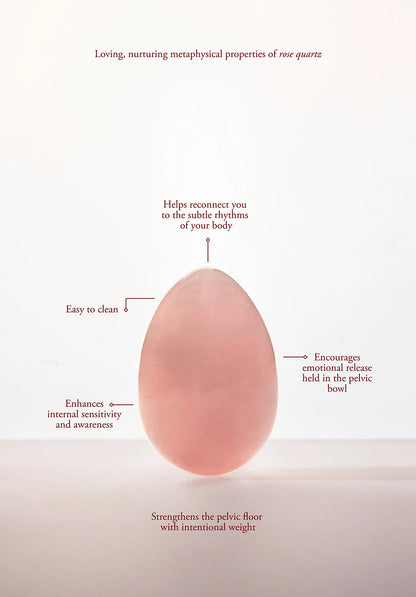 CHAKRUBS - HEART YONI EGG ROSE QUARTZ (NON-DRILLED)