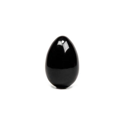 CHAKRUBS - XAGA YONI EGG OBSIDIAN (DRILLED)