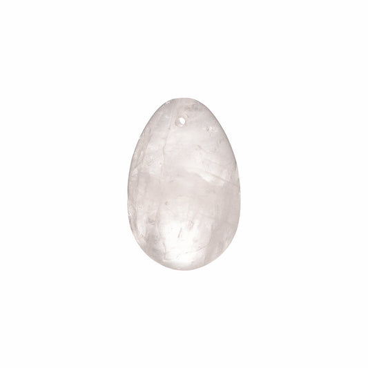 PRISM YONI EGG CLEAR QUARTZ (DRILLED)