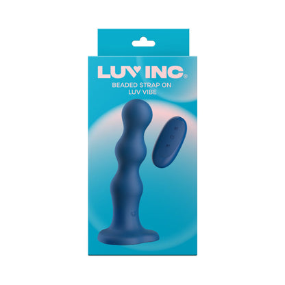 LUV INC BS38: BEADED STRAP-ON LUV VIBE BLUE