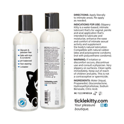 TICKLE KITTY - SLIPPERY KITTY WATER-BASED LUBRICANT 4 OZ.