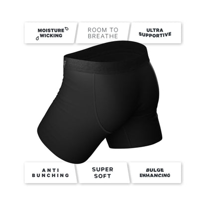 SHINESTY - THE 009 BLACK TUXEDO BALL HAMMOCK POUCH UNDERWEAR WITH FLY 2XL