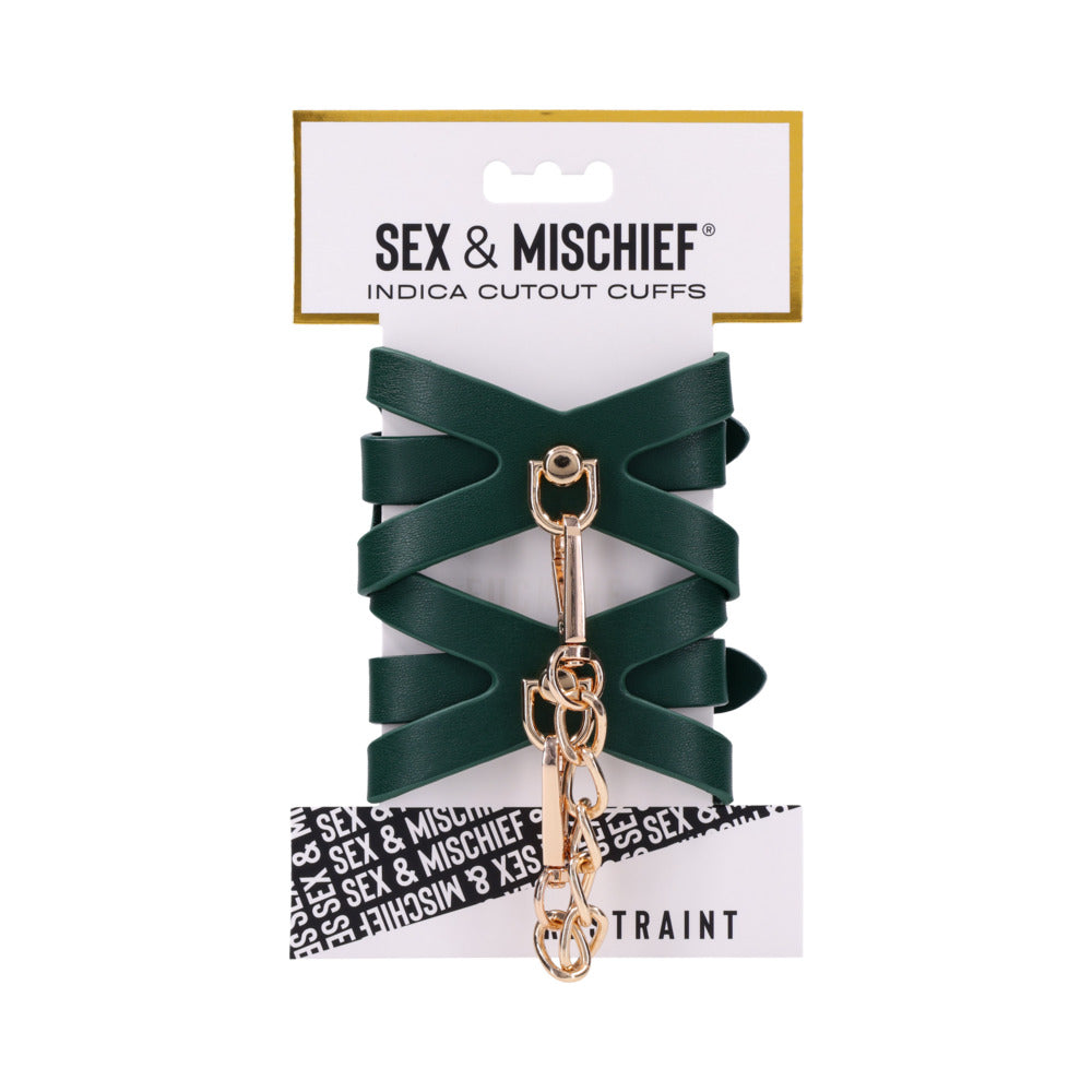 SPORTSHEETS - SEX & MISCHIEF INDICA CUTOUT CUFFS