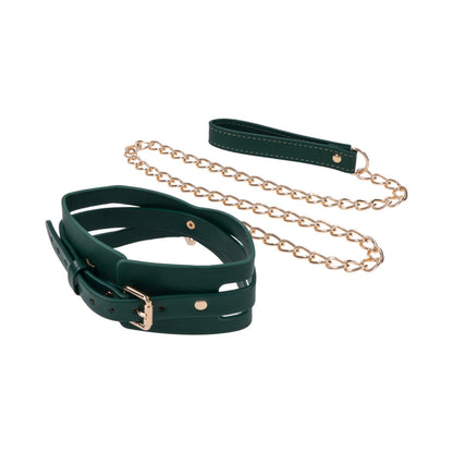 SPORTSHEETS SEX & MISCHIEF INDICA CUTOUT COLLAR AND LEASH