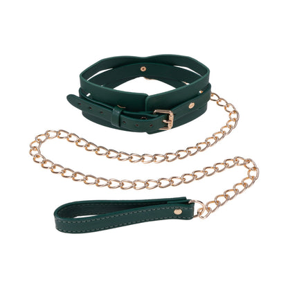 SPORTSHEETS SEX & MISCHIEF INDICA CUTOUT COLLAR AND LEASH