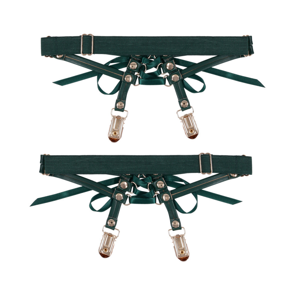 SPORTSHEETS SEX & MISCHIEF INDICA LACED UP GARTERS