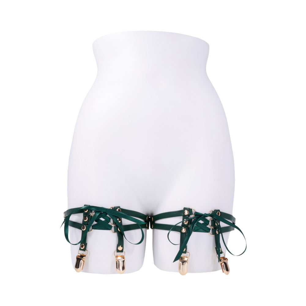 SPORTSHEETS SEX & MISCHIEF INDICA LACED UP GARTERS