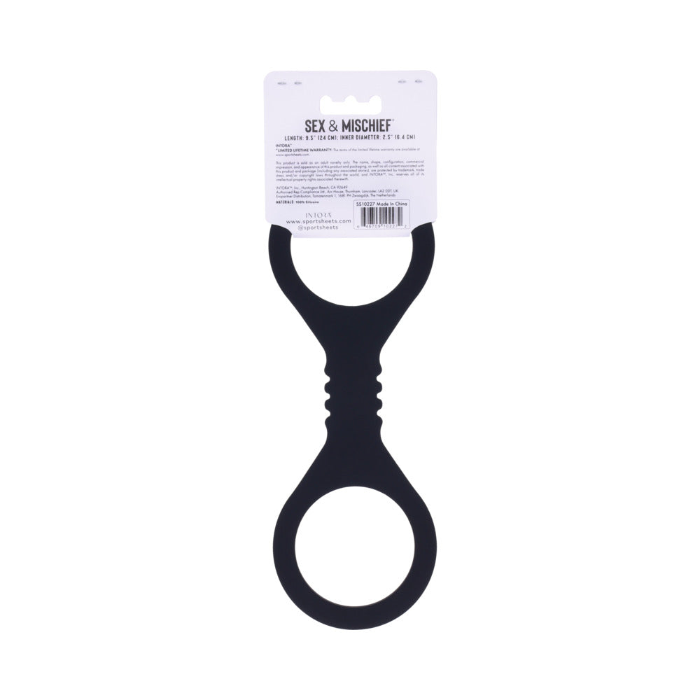 SPORTSHEETS SEX & MISCHIEF SHADOW SMALL SILICONE CUFFS