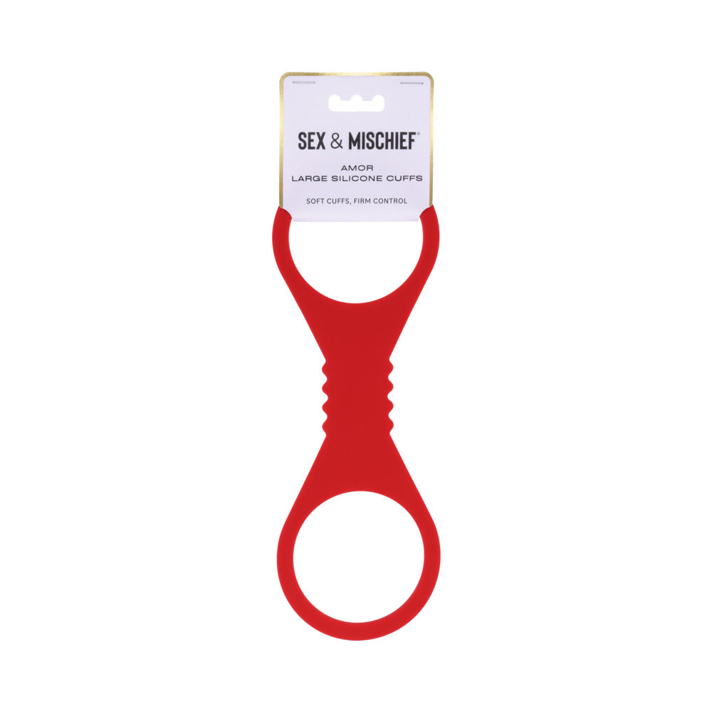 SPORTSHEETS SEX & MISCHIEF AMOR LARGE SILICONE CUFFS