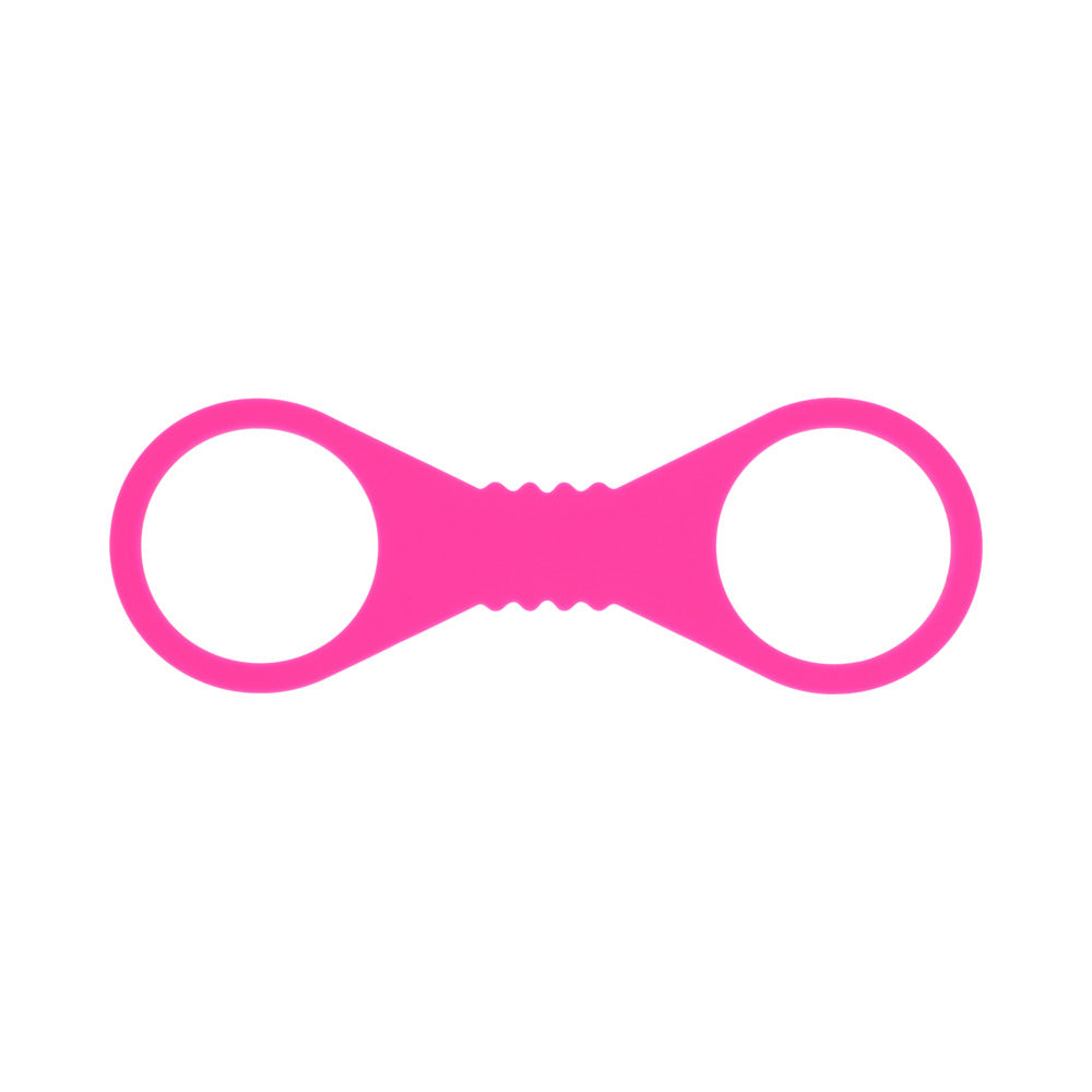 SPORTSHEETS SEX & MISCHIEF LARGE HOT PINK SILICONE CUFFS