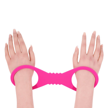 SPORTSHEETS SEX & MISCHIEF LARGE HOT PINK SILICONE CUFFS