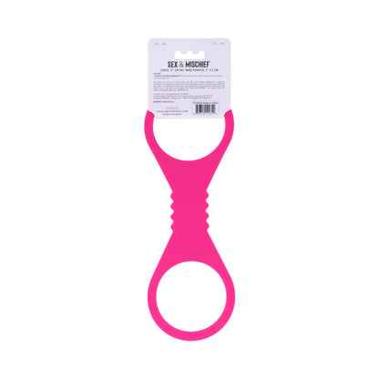 SPORTSHEETS SEX & MISCHIEF LARGE HOT PINK SILICONE CUFFS