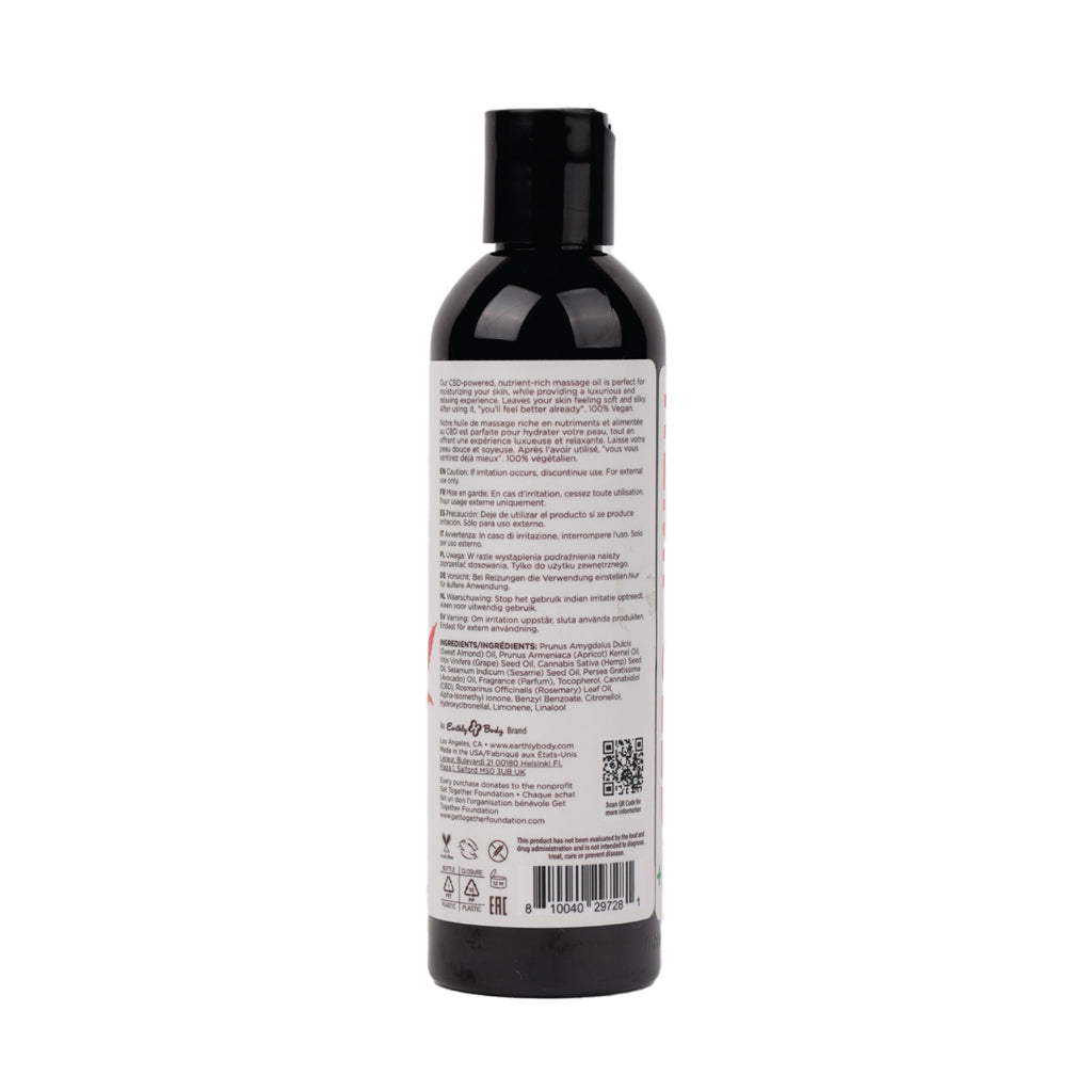 EARTHLY BODY - HEMP SEED CBD RELAXING MASSAGE AND BODY OIL ISLE OF YOU 8 OZ.