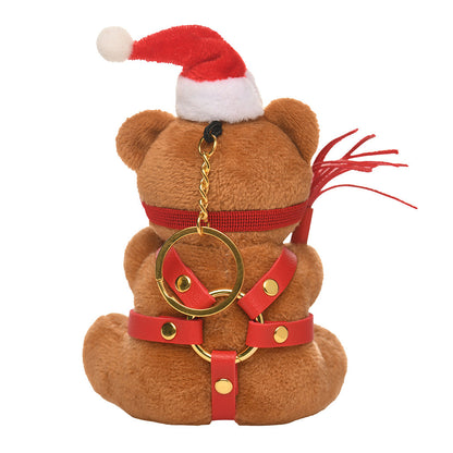 MASTER SERIES HOLIDAY BONDAGE BEAR KEYCHAIN BROWN