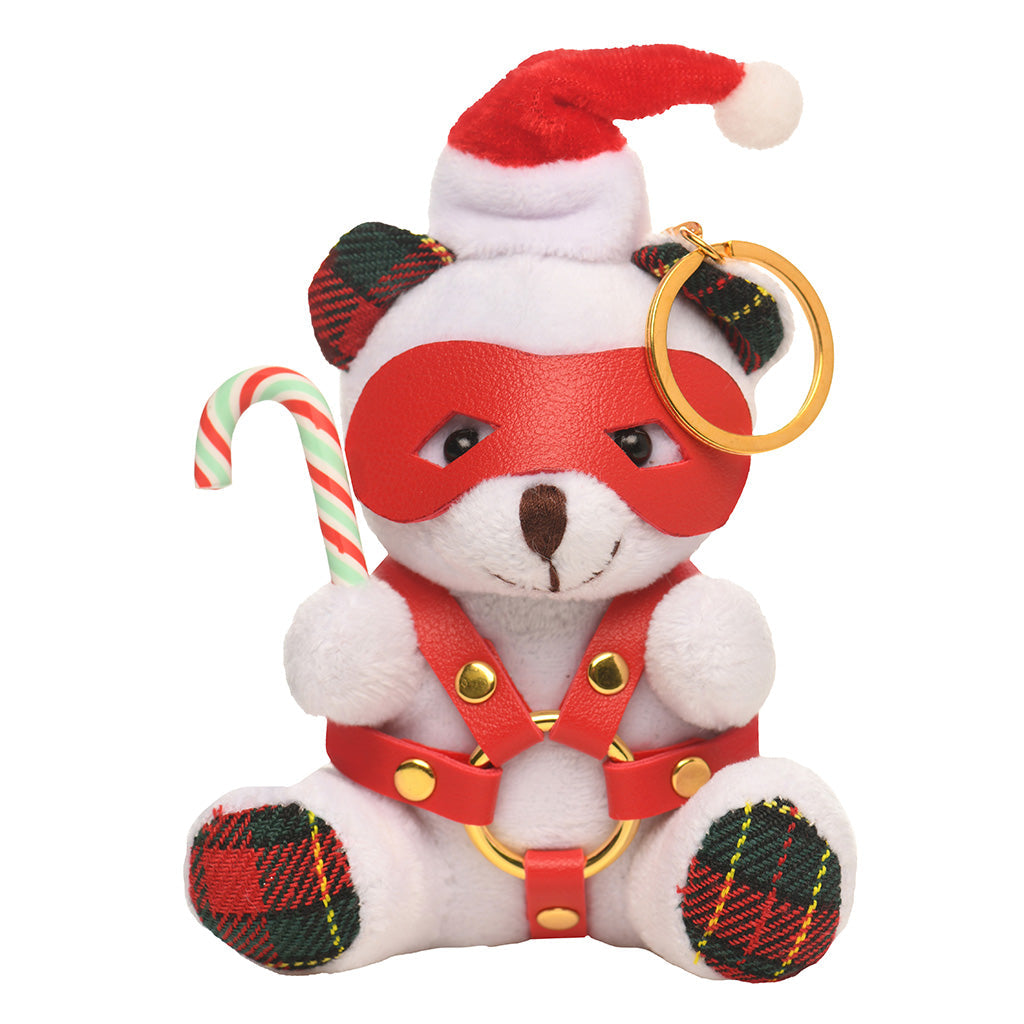 MASTER SERIES HOLIDAY BONDAGE BEAR KEYCHAIN WHITE