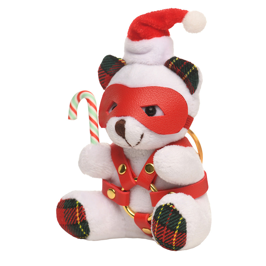 MASTER SERIES HOLIDAY BONDAGE BEAR KEYCHAIN WHITE