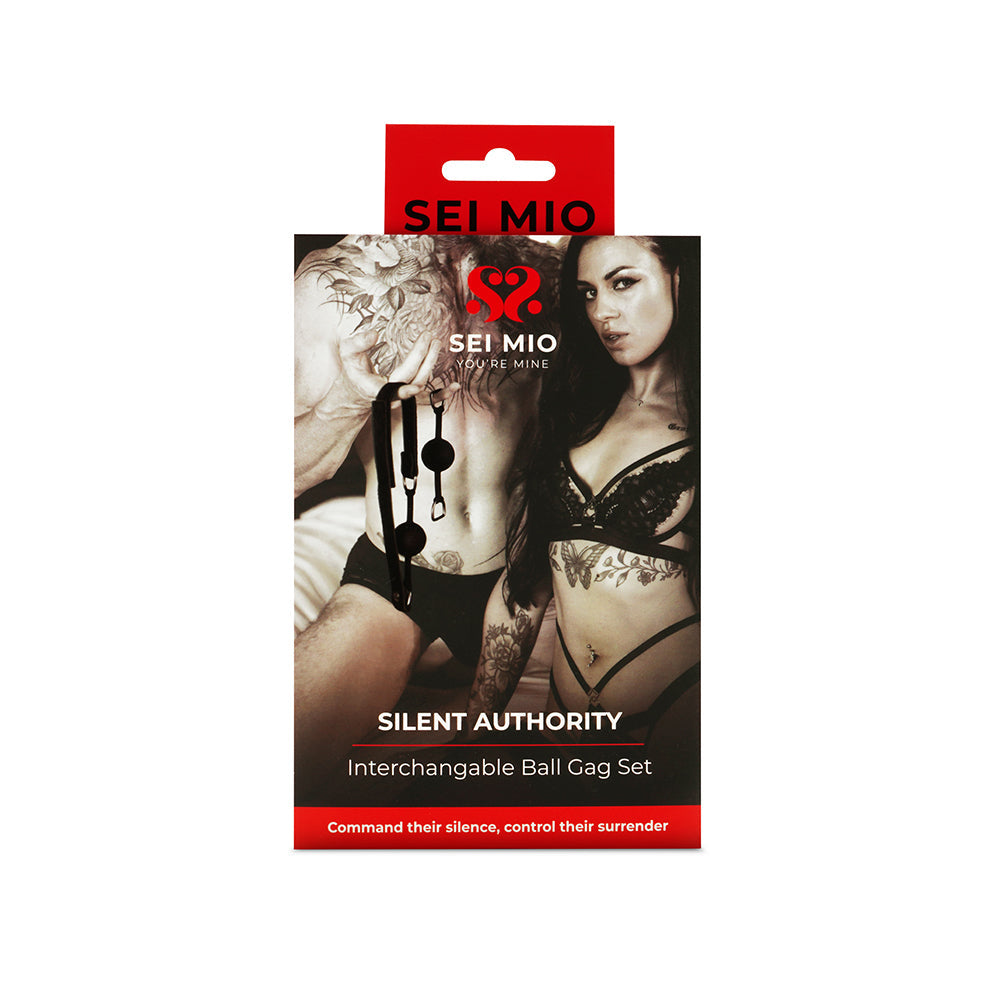 CREATIVE CONCEPTIONS - SEI MIO SILENT AUTHORITY PROGRESSIVE INTERCHANGEABLE BALL GAG SET
