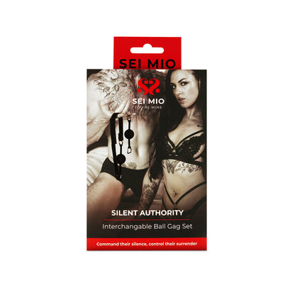 CREATIVE CONCEPTIONS - SEI MIO SILENT AUTHORITY PROGRESSIVE INTERCHANGEABLE BALL GAG SET