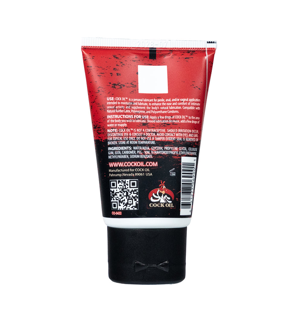 COCK OIL - WATER-BASED LUBRICANT SQUEEZE TUBE 2 OZ.