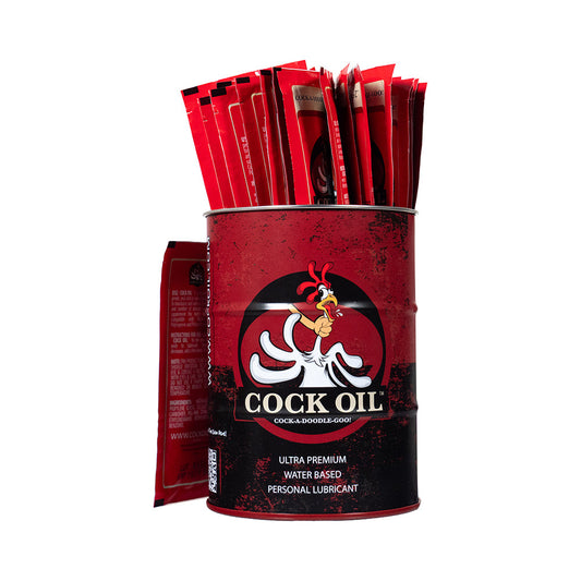 COCK OIL - BRANDED COLLECTOR''S EDITION DRUM WITH 25 FOIL PACKETS