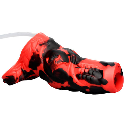 CREATURE COCKS HELL HOUND SQUIRTING SILICONE PENIS ENHANCER RED