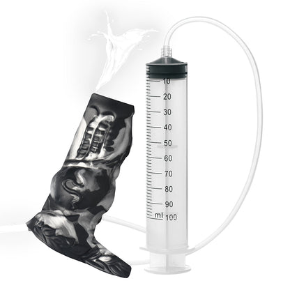 XR BRANDS - CREATURE COCKS NIGHT PROWLER SQUIRTING SILICONE PENIS ENHANCER SILVER
