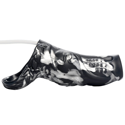 XR BRANDS - CREATURE COCKS NIGHT PROWLER SQUIRTING SILICONE PENIS ENHANCER SILVER