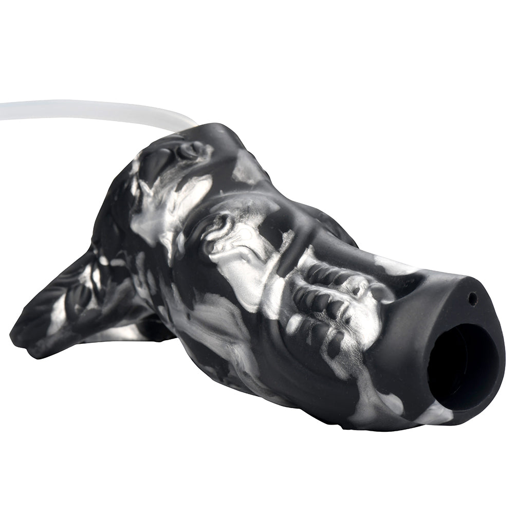 XR BRANDS - CREATURE COCKS NIGHT PROWLER SQUIRTING SILICONE PENIS ENHANCER SILVER