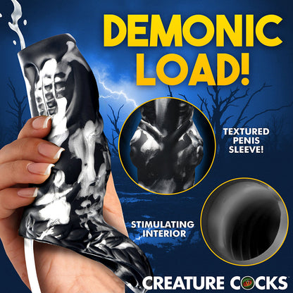 XR BRANDS - CREATURE COCKS NIGHT PROWLER SQUIRTING SILICONE PENIS ENHANCER SILVER
